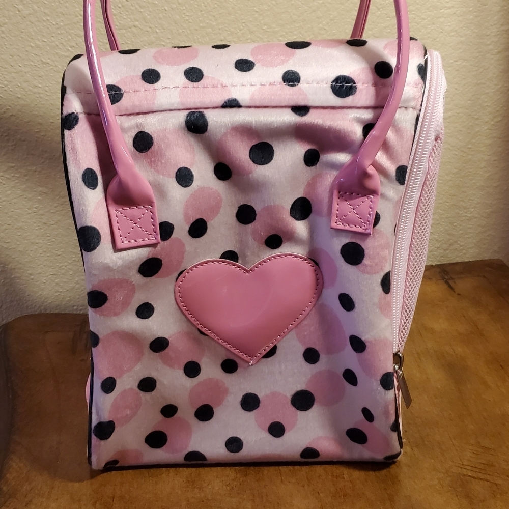 Pucci Pups Maison Battat Inc. Polka Dot Heart Plush Puppy Carrying Bag